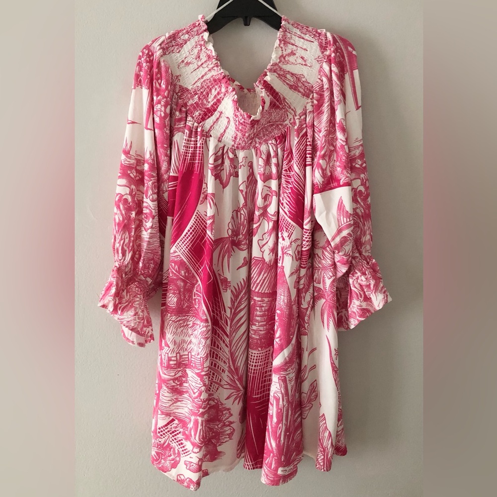 Bahari Bahamas Smocked Yoke Dress